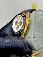 Rolex  Cosmograph Daytona Gray Dial Black Ceramic Bezel Gold Case With Black Rubber Strap - Image 3