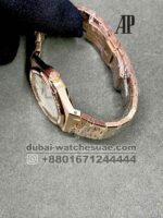 Audemars Piguet Royal Oak 33 mm White dial With Stoned Bezel Rose Gold Bracelet - Image 3