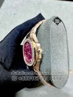 Patek Philippe? 7010/1R-013 Ladies? 34 mm Purple Dial Stonned Bazel With Rose gold Bracelet Copy - Image 4