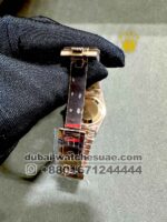 Rolex Day Date 36 mm light blue Dial diamond numeric and Flutted Bezel with Rose Gold Bracelet Copy - Image 4