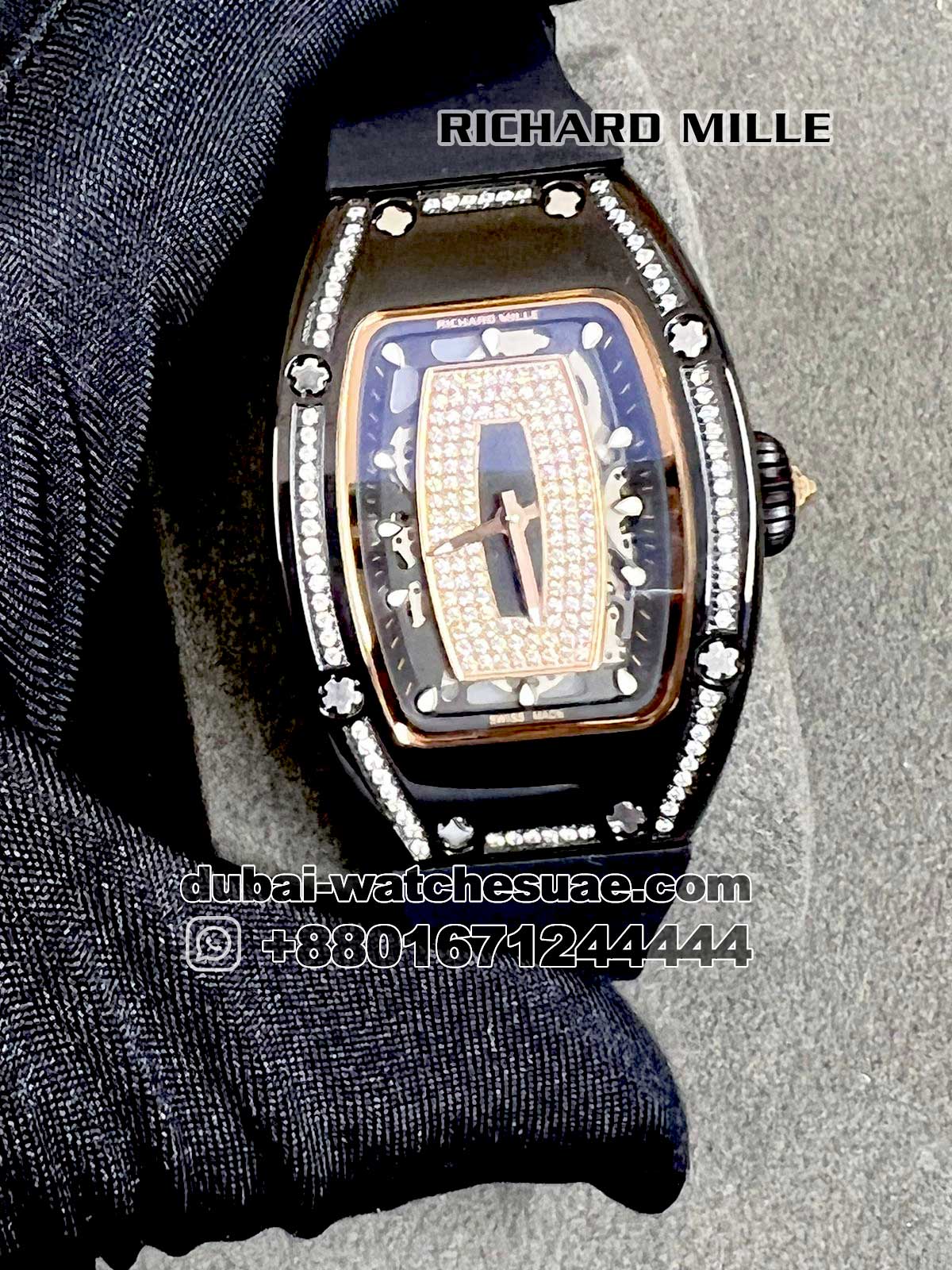 Luxury Replica Watch for Women Ladies Richard Mille Black Replica Watch – Luxury Look for Women