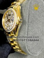 Datejust 31 Mother of Pearl Butterfly Diamond Dial Ladies President Replica Watch - Image 3