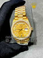 Rolex 36 mm Day Date? Yellow Gold face ,Stonework