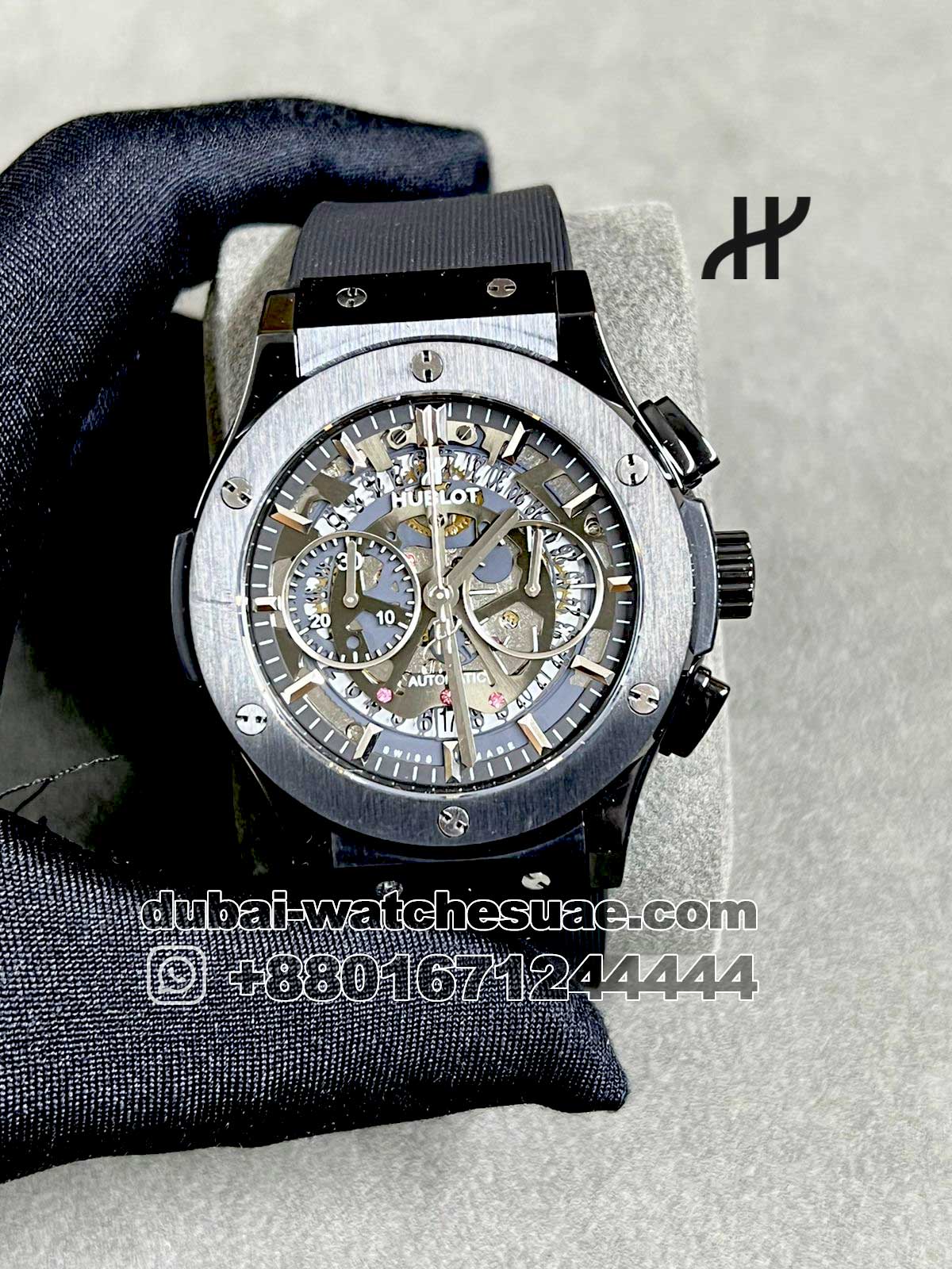 20.1-3.jpg Hublot Classic Fusion Aerofusion Black Magic Automatic Black Dial Ceramic Men's Watch New - Image 1