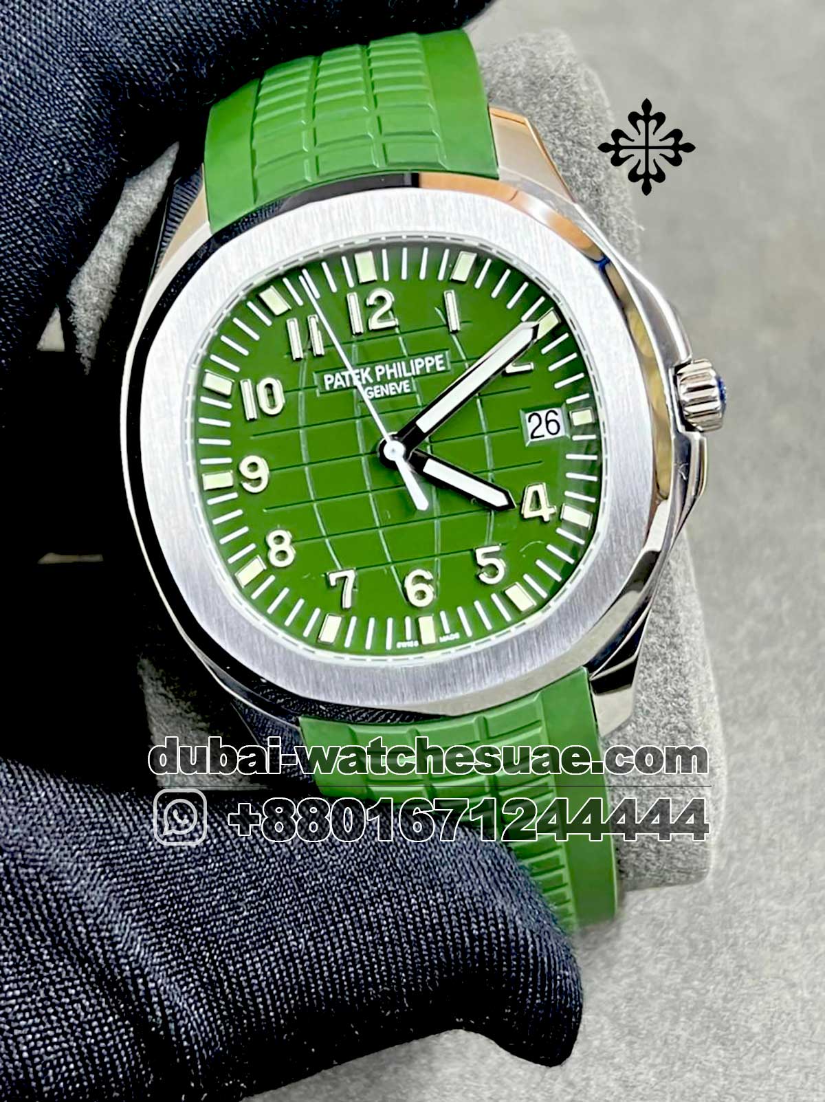 20.1.jpg Patek Philippe Aquanaut Jumbo 5168G -010 with Khaki Green Dial Green Rubber Strap - Image 1