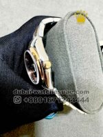 Rolex 31 mm Date Chocolate Dial? With Roman Nemeric Stoned Bezel? ?Oyster? Two Tone Bracelet Copy - Image 3