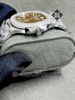 Patek Philippe Iced Out Green Dial Stainless Steel with Stonework - Image 3