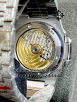 Patek Philippe Iced Out Green Dial Stainless Steel with Stonework - Image 5