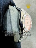 Rolex 31 mm Date Pink? Dial? With Stoned Numeric Flutted? ?Bezel? Jubilee Bracelet Copy - Image 2