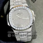 Patek PhilippeFully  Iced Out Date White Dial Iced Bracelet