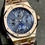 Audemars Piguet Royal Oak Calendar Blue Dial And Sub Dial Rose Gold Bezel and Bracelet
