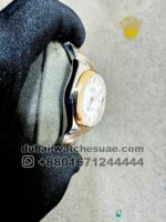 Rolex 31 mm Date White? Dial? With Roman Numeric Plain rose Gold? ? Bezel? Two Tone Oyster Bracelet Copy - Image 2