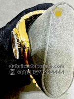 Ladies Rolex 31 mm date just Gold Dial Stoned Numeric President Bracelet Copy - Image 3