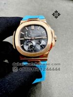 Patek Philippe Nautilus 5712 Gray Dial With Blue Rubber Strap Copy