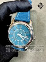 Patek Philippe Calatrava 6007A-001 Blue Dial With Blue  Calfskin Leather Straps Copy