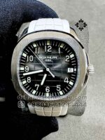 Patek Philippe Aquanaut 5167A Replica Black Dial With White Rubber Strap Copy