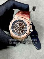 Audemars Piguet Royal Oak Offshore Chronograph selfwinding?  Ref: 264700R.OO.A125CR.01 Black Dial rose Gold Bezel With Brown Leather Strap