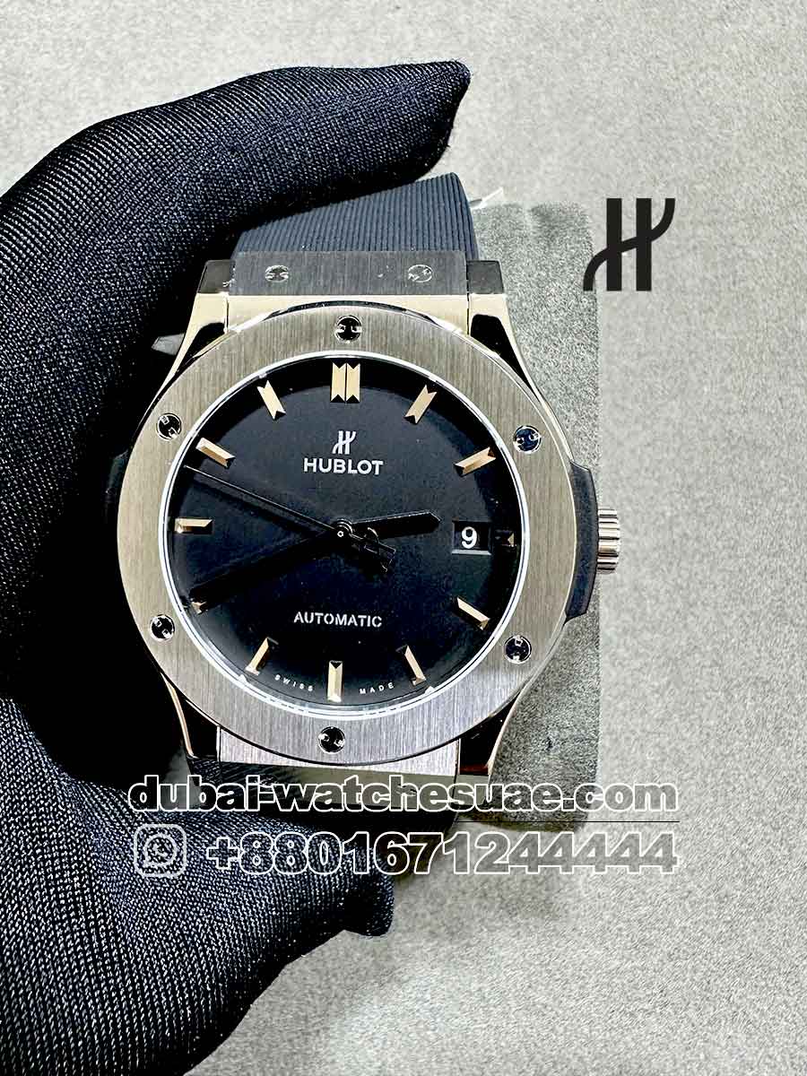 3-a-2-9.jpg Hublot Classic Fusion 45 mm Gray Dial With Gray Rubber Strap Copy - Image 1