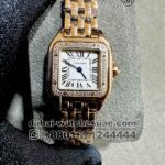 Panthere De Cartier Rose Gold With Stonned Bezel Copy