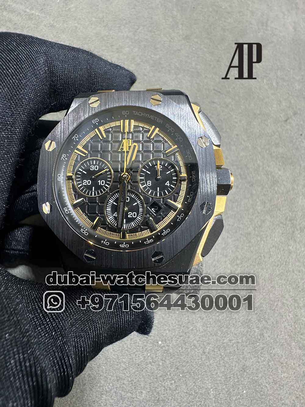 3-a-22.jpg Audemars Piguet Royal Oak Offshore Chronograph Black and Gold - Image 1