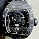 Richard Mille RM 052 Black Carbon Skull With Black? Rubber Strap Copy