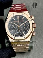 Audemars Piguet  Royal Oak  Chrono Black Dial Rose Gold Bracelet