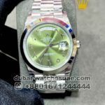 Rolex 40 mm Day date , Green face Rare 228206, Arabic dial,Plain Bezel