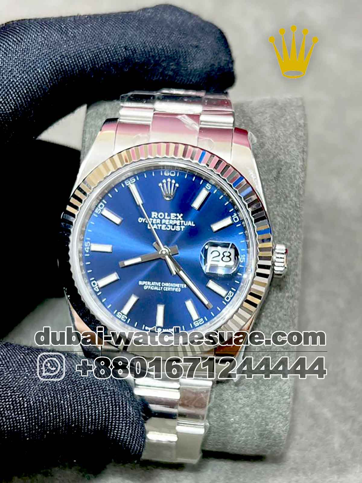 3-a-4-4.jpg Rolex 41 mm Date Just , Blue, Oyster Bracelet - Image 1