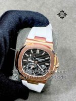 Patek Philippe Nautilus 5712 Black dial With White Rubber Strap
