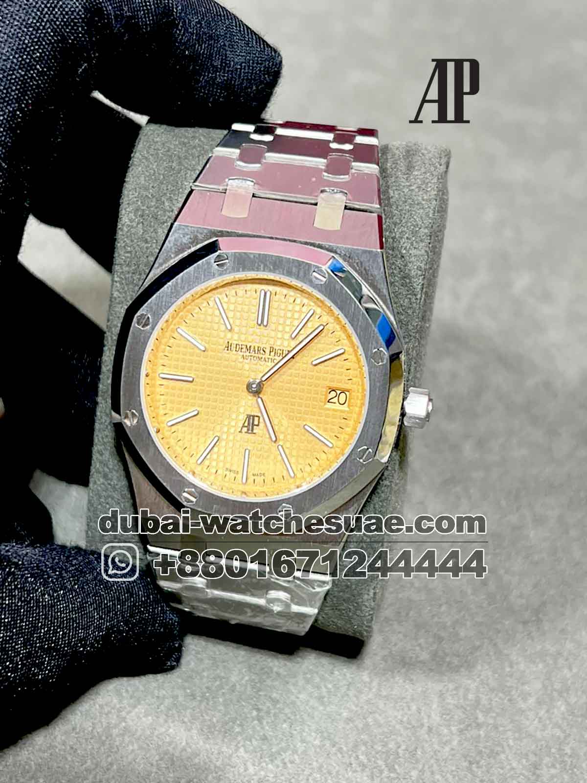 3-a.jpg Audemars Piguet Royal Oak EXTRA-THIN ROYAL OAK 39MM Yellow Dial Stainless Steel - Image 1