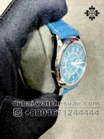 Patek Philippe Calatrava 6007A-001 Blue Dial With Blue  Calfskin Leather Straps Copy - Image 2