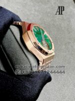 Royal Oak Self-Winding Flying Tourbillon  Green Dial Rose  Gold  Bezel  And Bracelet - Image 2