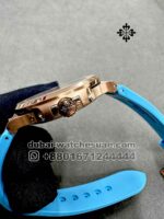 Patek Philippe Nautilus 5712 Gray Dial With Blue Rubber Strap Copy - Image 3