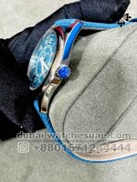 Patek Philippe Calatrava 6007A-001 Blue Dial With Blue  Calfskin Leather Straps Copy - Image 3