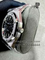 Audemars Piguet Royal Oak 41mm Black Dial Hammered 18k? white Gold? Men's Watch 15410BC.GG.1224BC.01 Black Dial Copy - Image 3