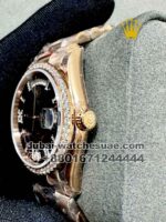 Rolex 36 mm Day date Rose Gold Eisenkiesel dial With Roman Numeral Copy - Image 3
