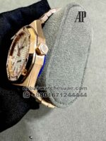 Audemars Piguet Royal Oak 37 mm White Dial White Stonned Bezel With Rose Gold Bracelet Copy - Image 3