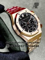Audemars Piguet  Royal Oak  Chrono Black Dial Rose Gold Bracelet - Image 2