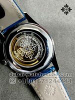 Patek Philippe Calatrava 6007A-001 Blue Dial With Blue  Calfskin Leather Straps Copy - Image 4