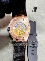 Audemars Piguet Royal Oak Offshore Chronograph selfwinding?  Ref: 264700R.OO.A125CR.01 Black Dial rose Gold Bezel With Brown Leather Strap - Image 4