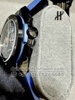Hublot Classic Fusion Chronograph Black Bezel? With? Blue Rubber Strap Copy - Image 3