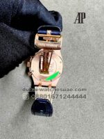 Audemars Piguet Royal Oak Chronograph Blue Dial With Blue Leather Strap Copy - Image 4