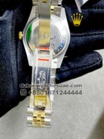 Rolex 31 mm date just two tone Green gold ,Stonework, Roman number,golden flutted bezel - Image 3