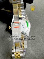 Rolex 31 mm date just two tone Light green face, Stonework Bezel - Image 4