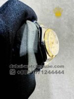 Rolex 31 mm Date Just Gold? Dial Stone Numeric Flutted Gold Bezel with Two Tone Oyster Bracelet Copy - Image 2