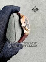 Patek Philippe Nautilus 5712/1A-001  Moon,Gray Dial Gold Bezel  With Brown Leather Strap - Image 2
