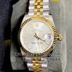 Rolex 31 mm Date Just two tone silver face and Gold