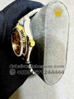 Rolex 31 mm Date Just Gold? Dial Stone Numeric Flutted Gold Bezel with Two Tone Jubilee? Bracelet Copy - Image 3