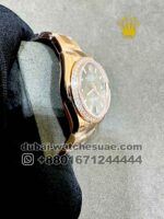 Rolex 31 mm date just Gray Dial Stoned Bezel with Rose Gold Oyster? Bracelet Copy - Image 2