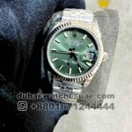 Ladies Rolex 31mm Datejust Olive Green Dial Flutted Bezel Stainless Steel Jubilee Bracelet: